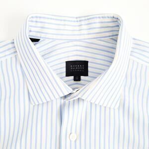 NEW Robert Talbott Carmel Dobby Stripe Dress Shirt Spread Collar 17 White